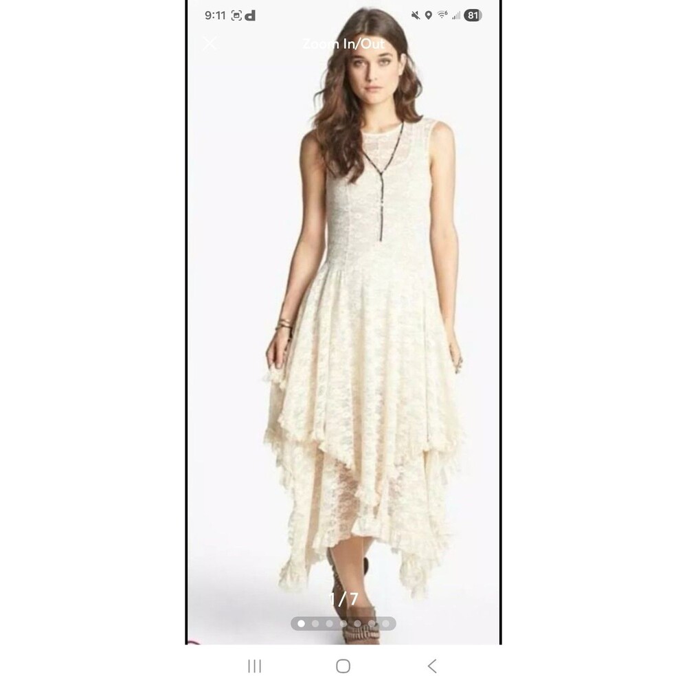 Free People Lace Women's Sleeveless Dress Size Small Excellent Condition Boho